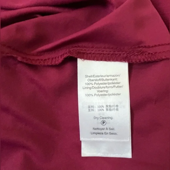 DKNY V-Neck Ruffled High-Low Hem burgundy dress size:6 - Picture 14 of 16